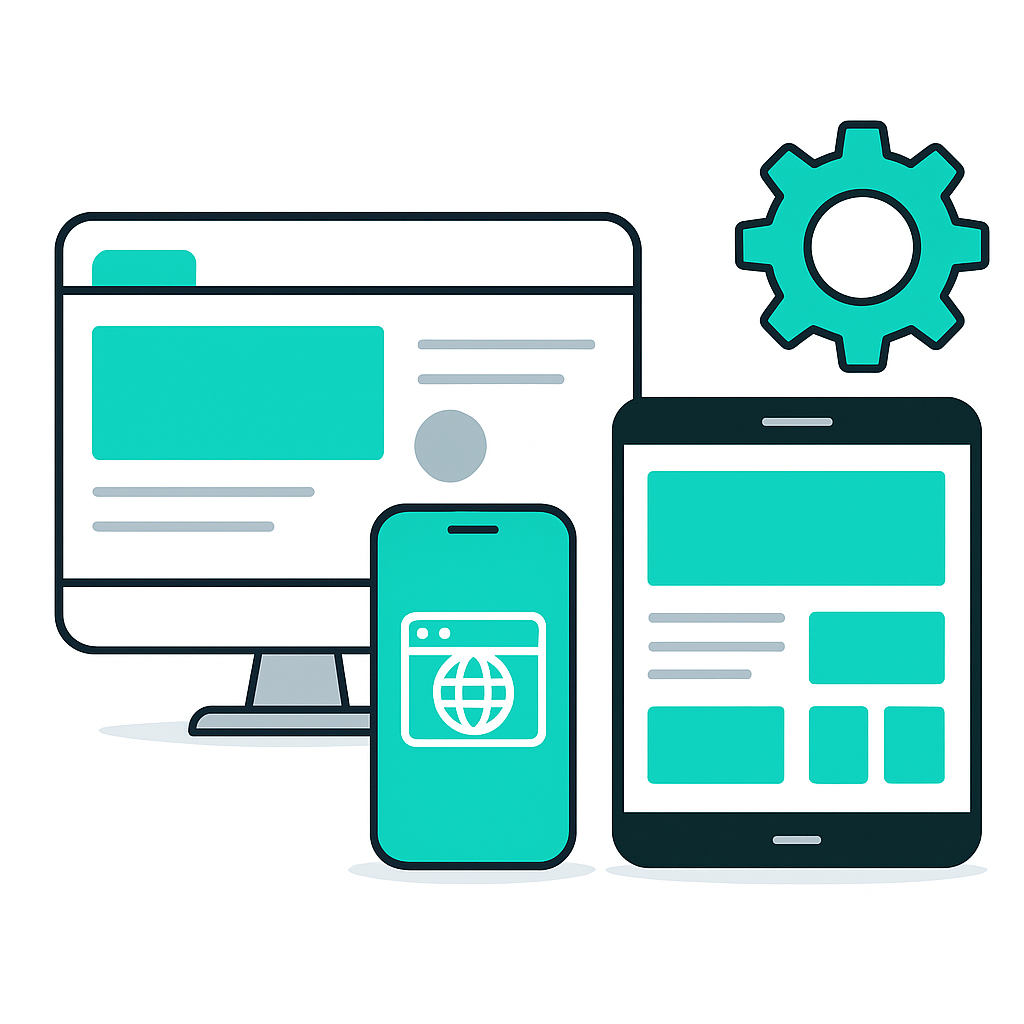 Professional website equipment - mobile responsive design and hosting